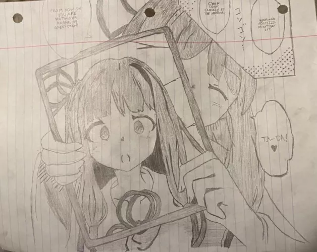 I’ve never been a drawer but I traced my favorite hentai panel from a gender bender story lol