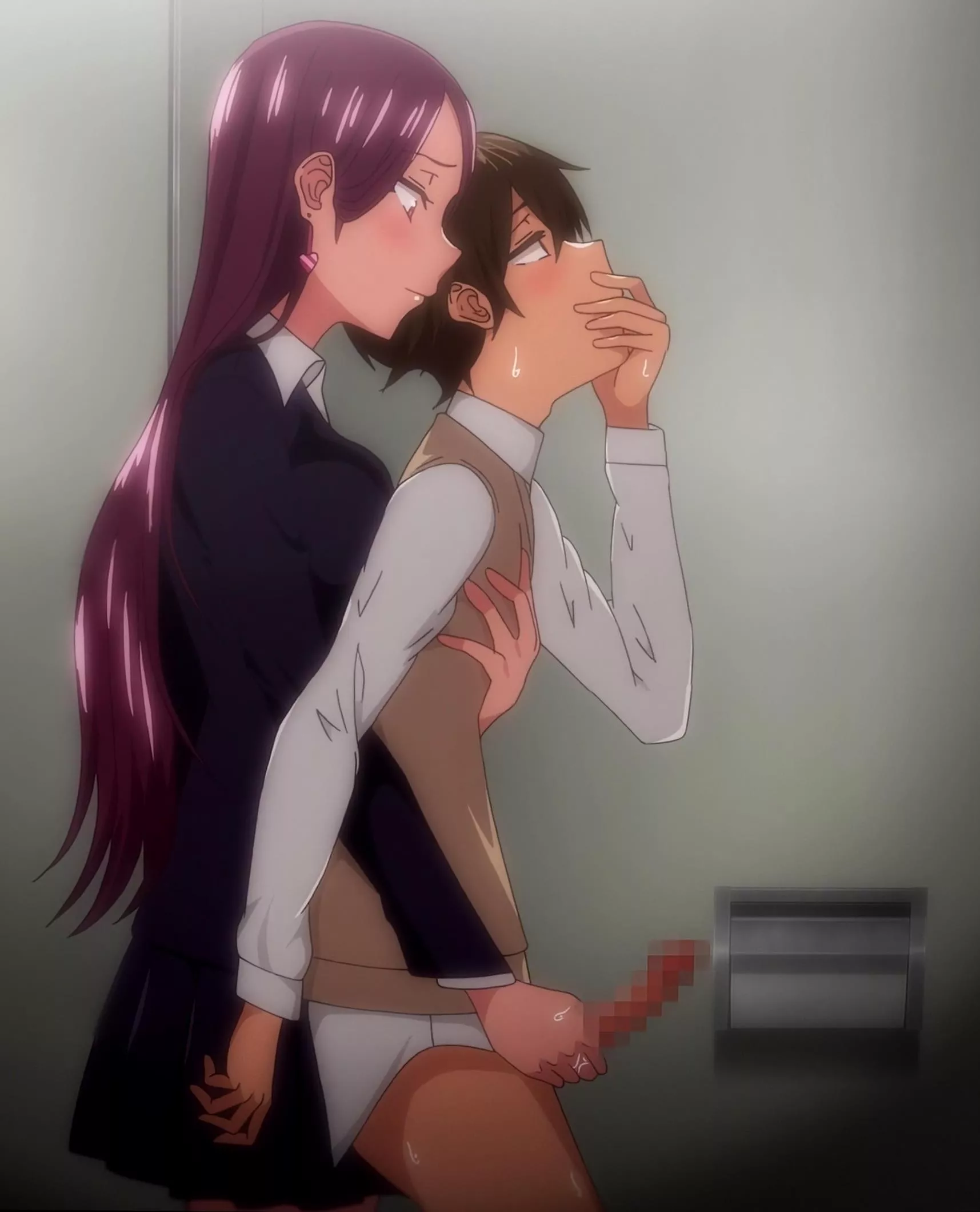 Letting her touch it 