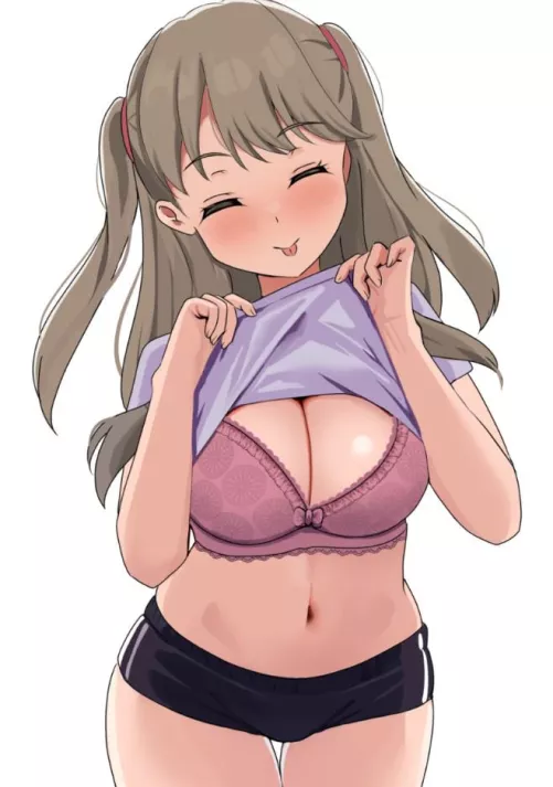 Sassy fujishima megumi showing what she got (pisagi)