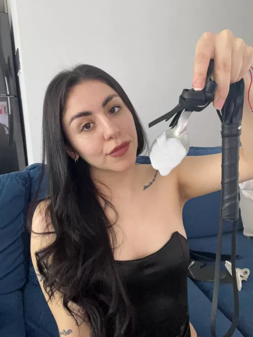 See all that cum? It's your job to lick up every last bit of it, get that filthy tongue of yours to work and clean me up.