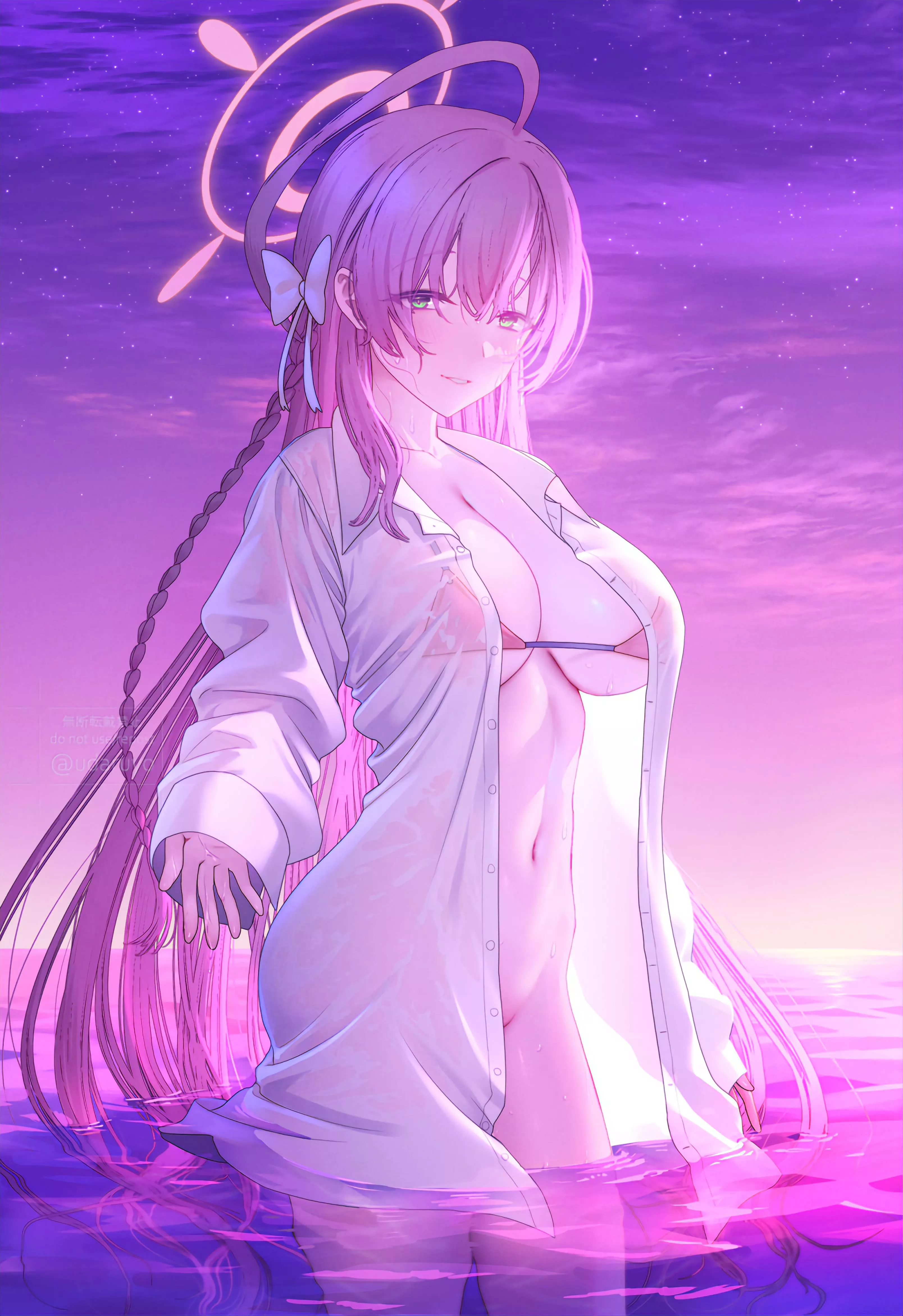 Soaked Hanako at the ocean 