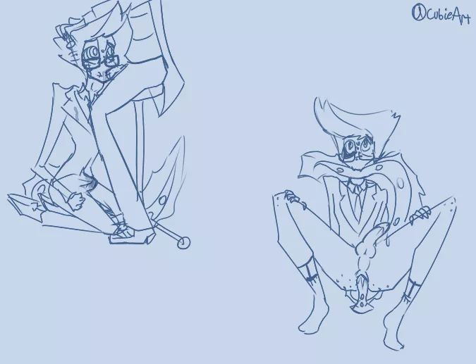 staticeel sketches (fanart for Good Boy by AllIWantIsPasta on AO3)