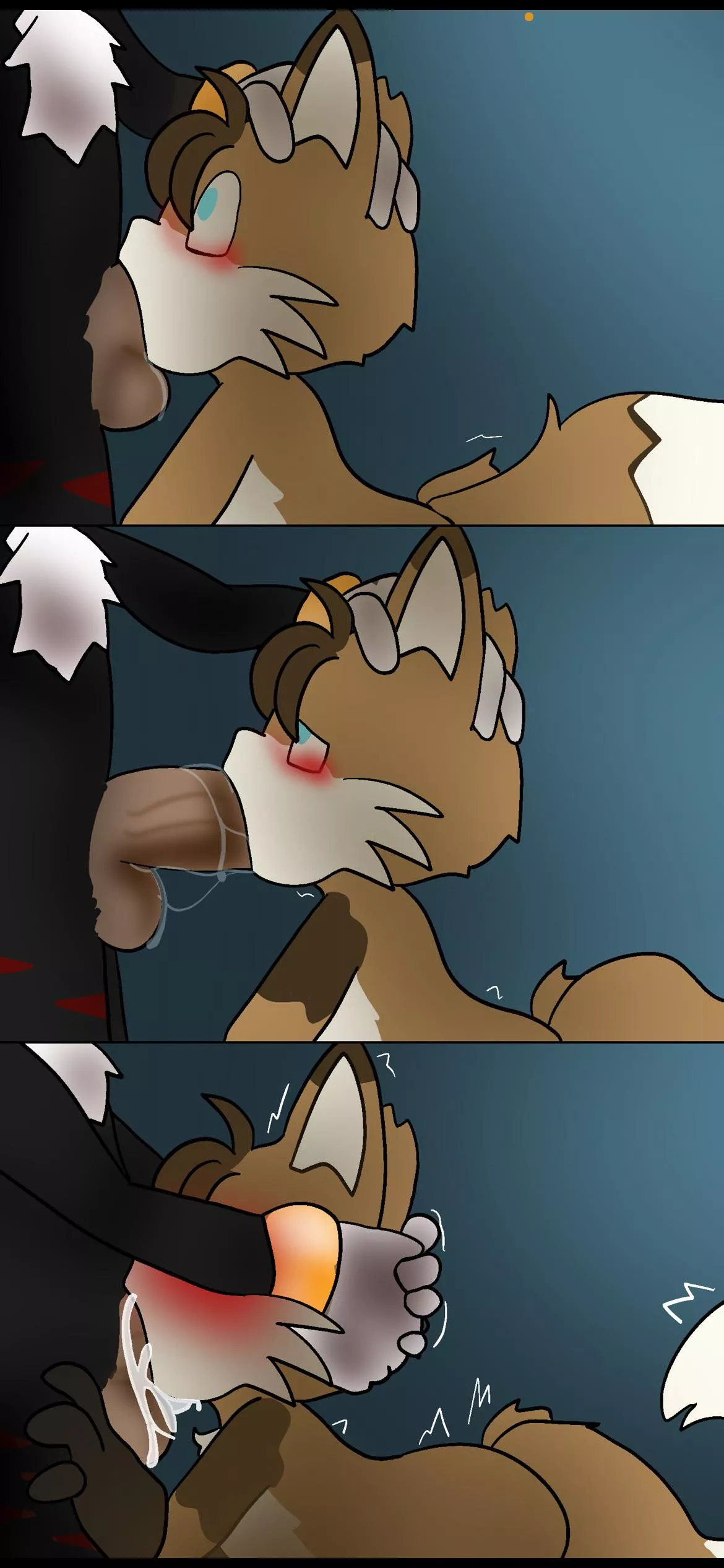 Tails deep throating Shadow