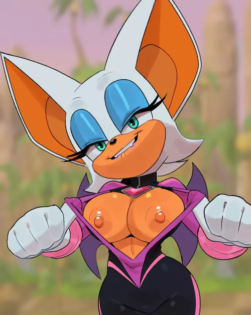 Who's got two tits and does give fucks? Rouge the Bat