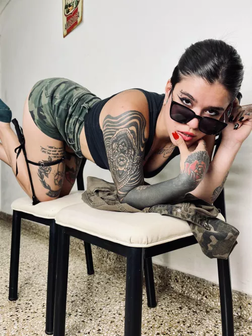 Would you let me lie on you like I'm lying on these chairs?