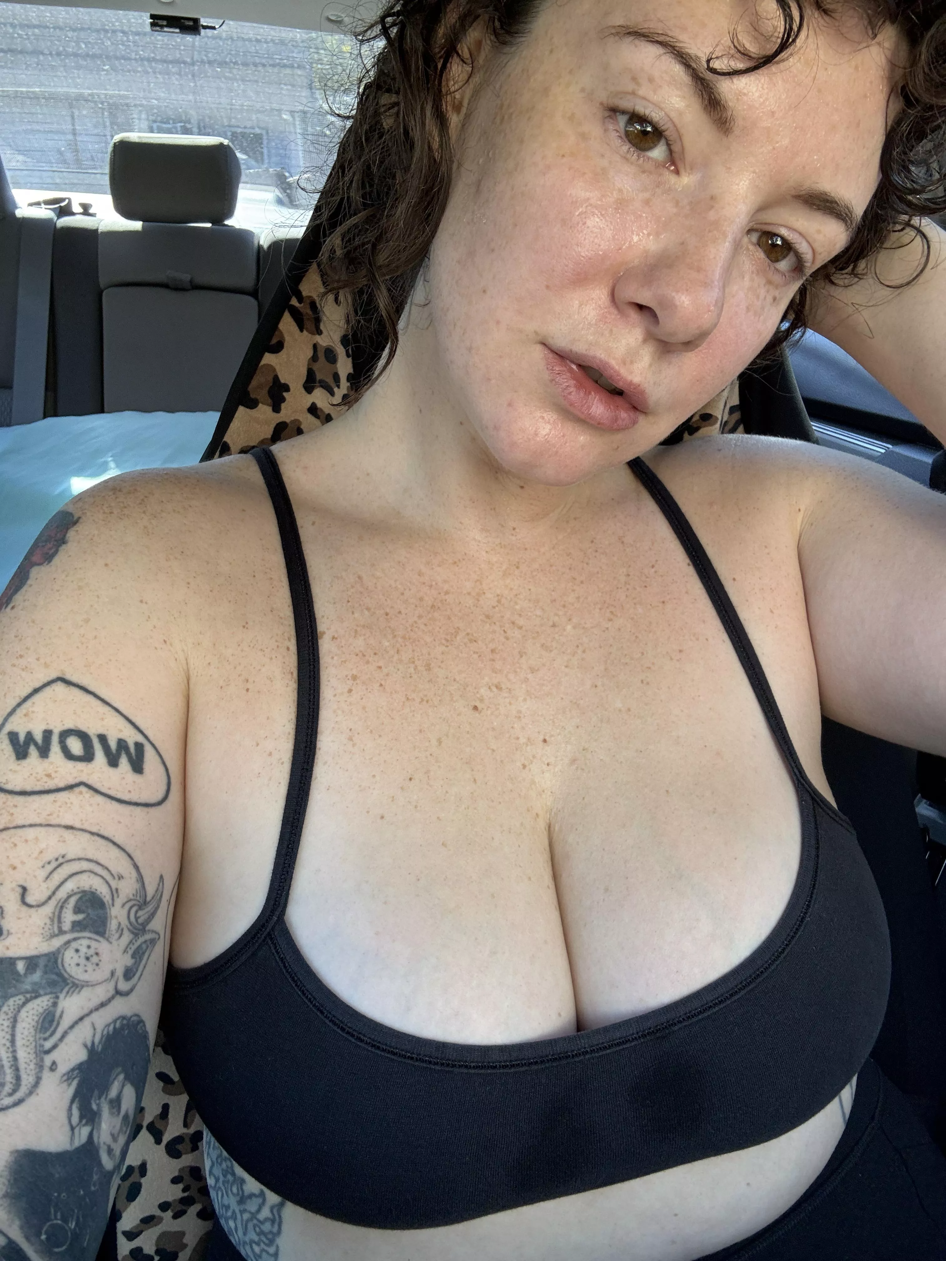 Would you mind getting my sweaty face clean before you move onto my tits? 