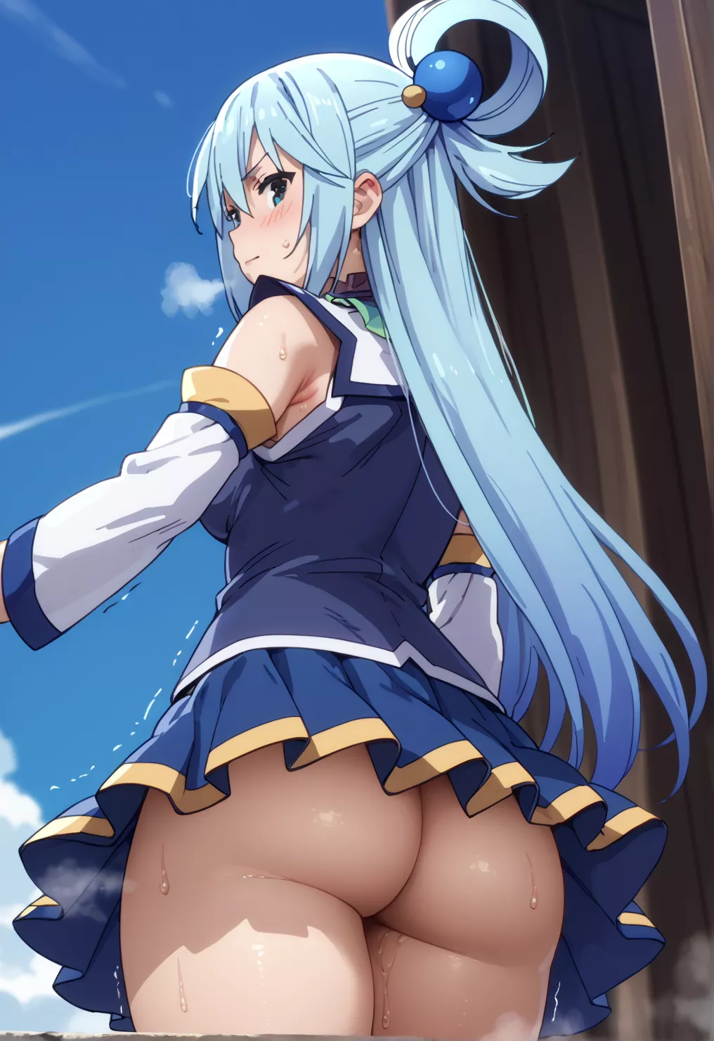 Aqua going Commando Microskirt