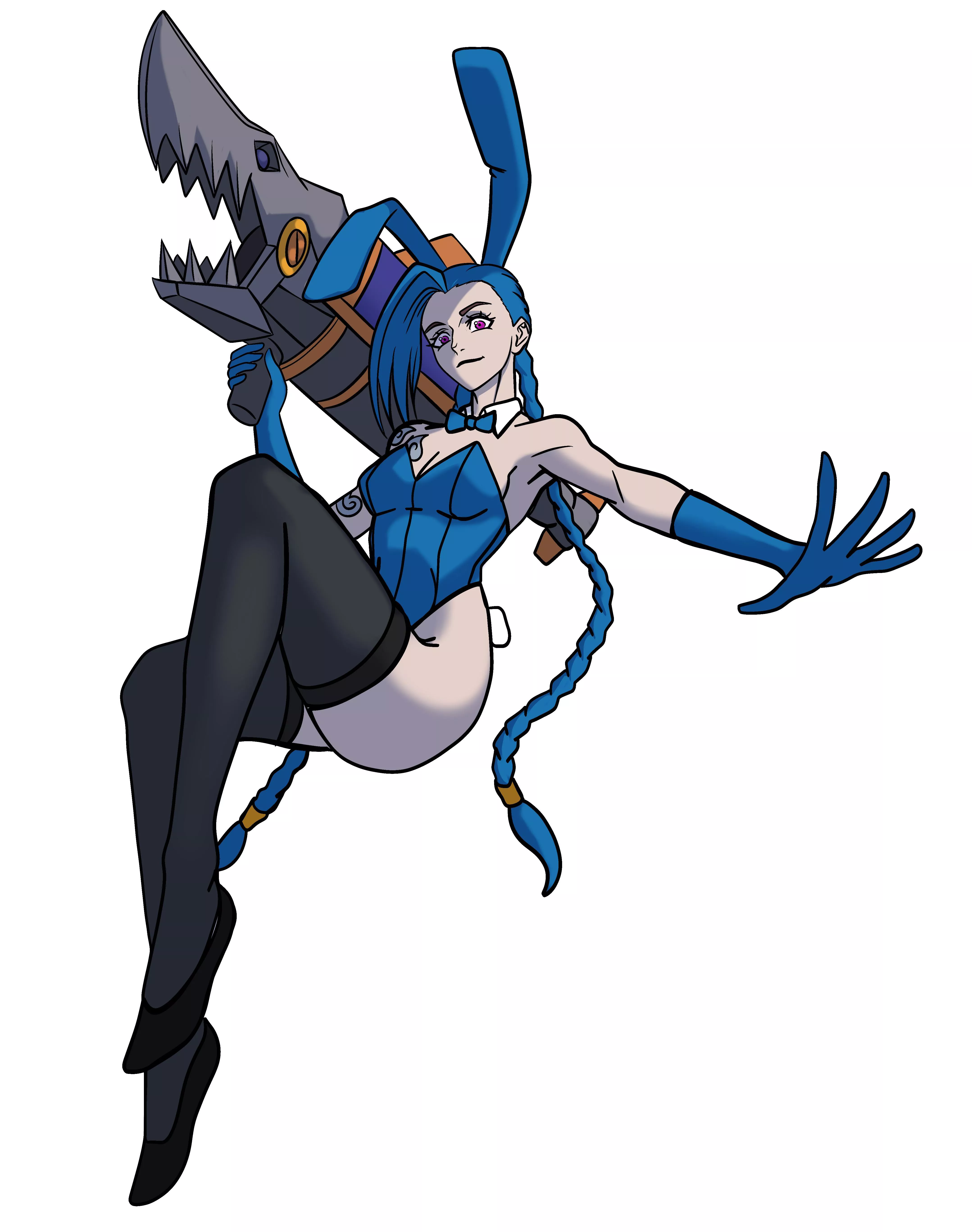 Bunny girl Jinx by @sovereign_doom