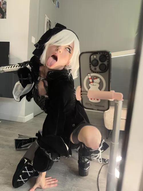 @clarawyy hot 2B cosplay ( more pics on my ko-fi )