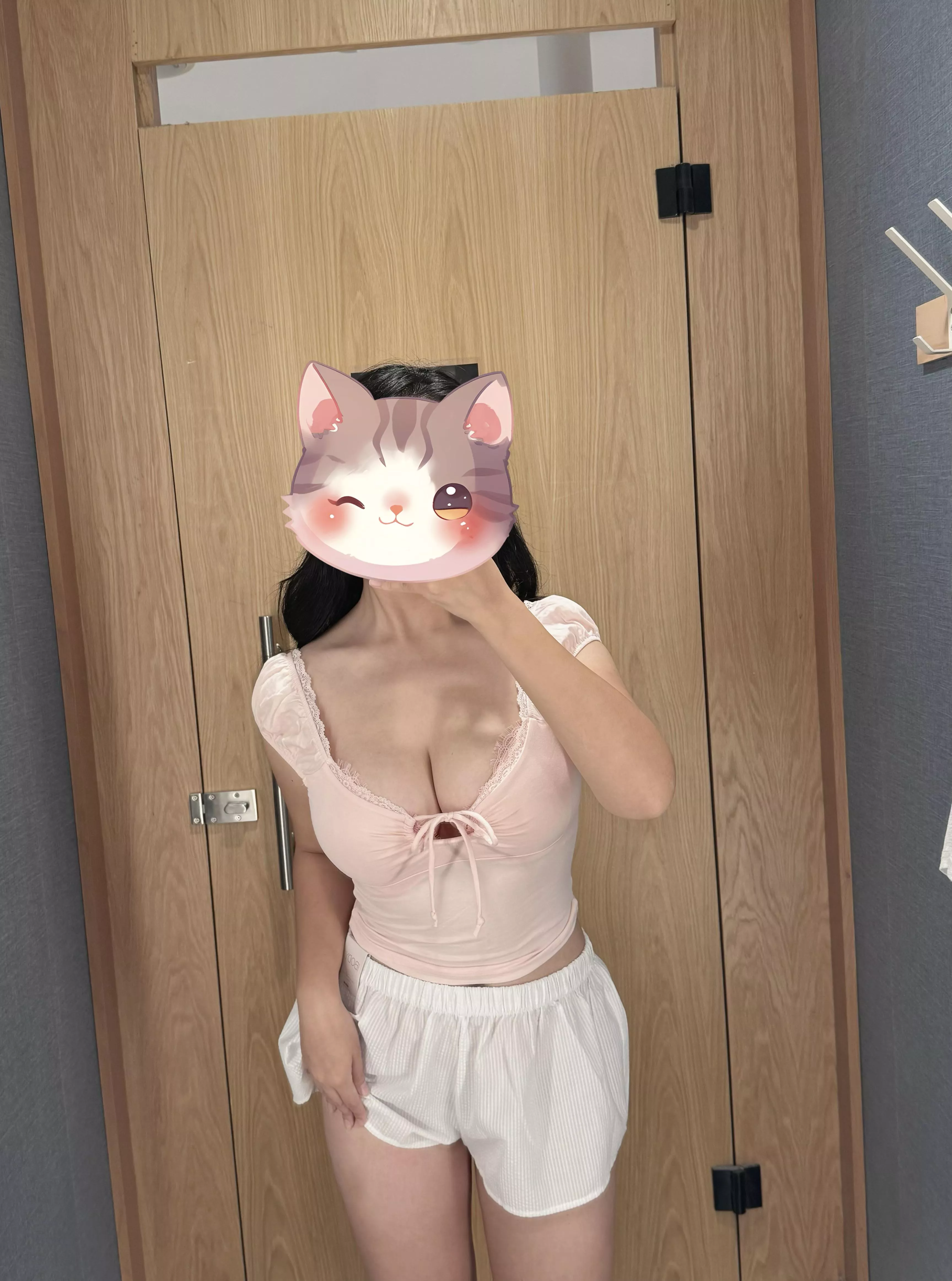 Close your eyes while I get changed