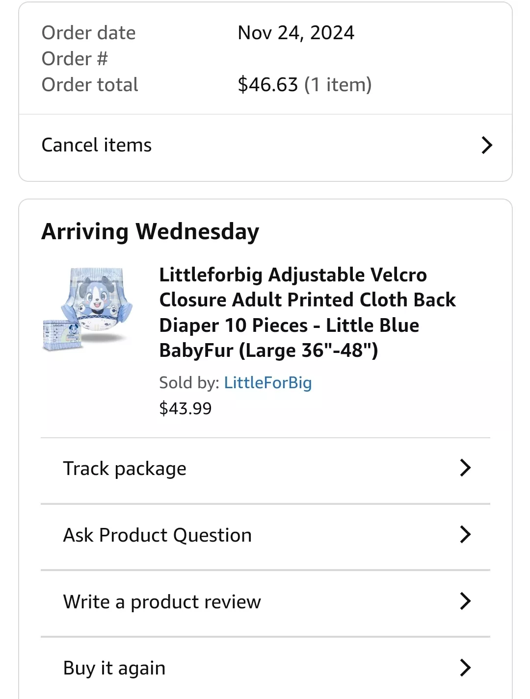 Decided to buy the puppy one's instead 