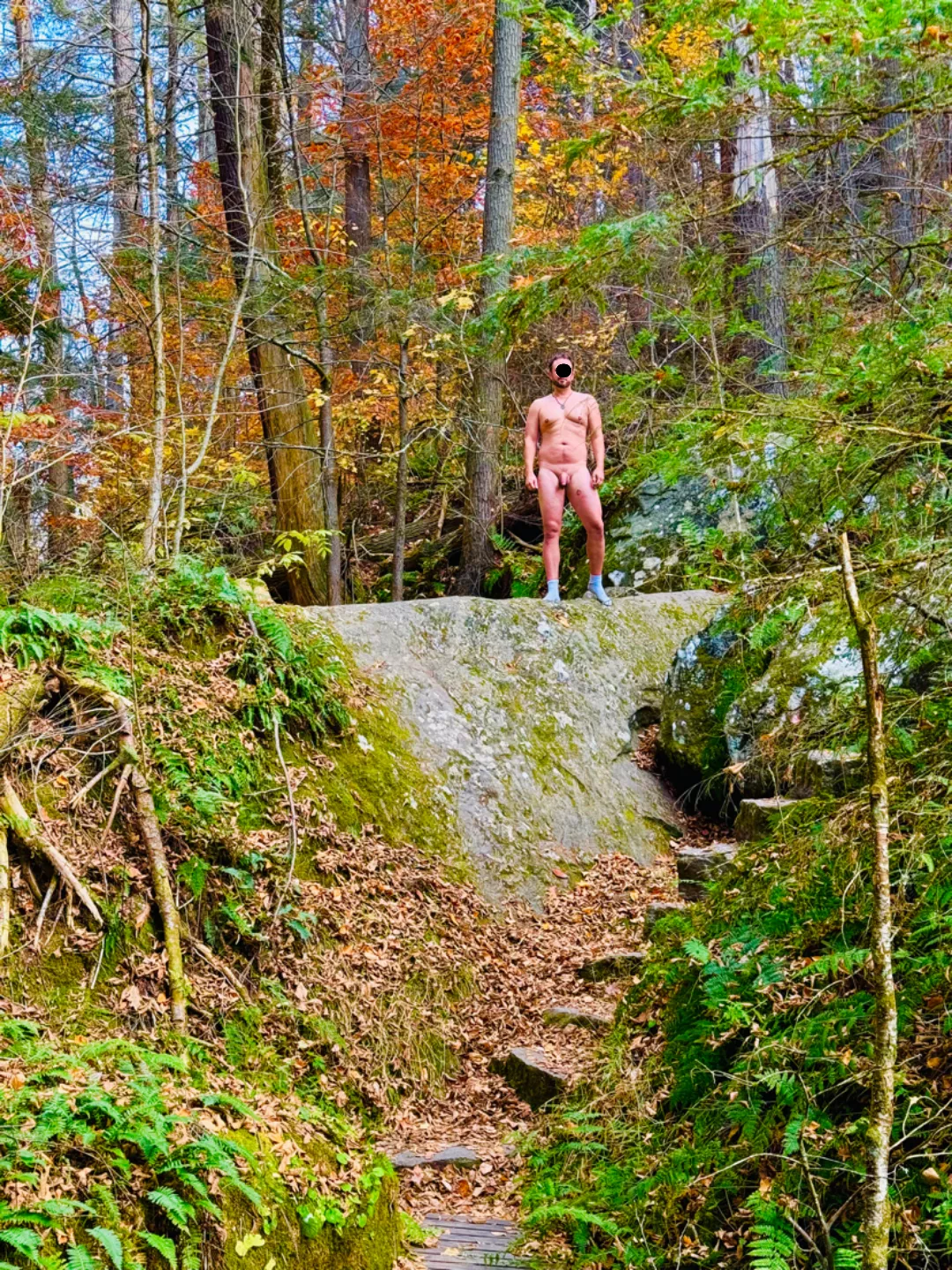 Fall forest nudity - little cold but still fun