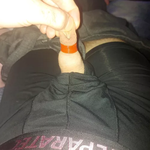 Getting that morning tug in. These are the most comfortable underwear I've ever owned btw!