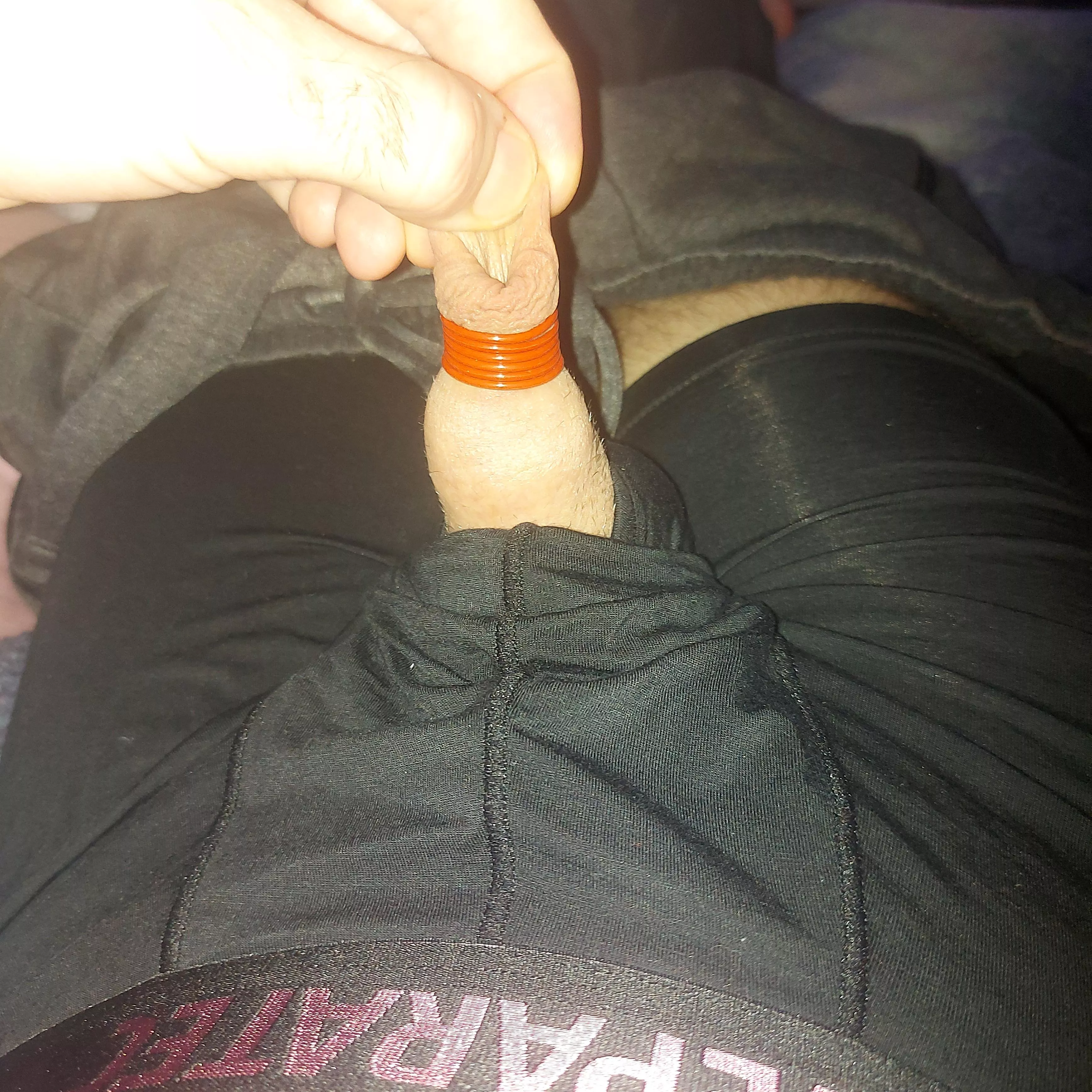 Getting that morning tug in. These are the most comfortable underwear I've ever owned btw!