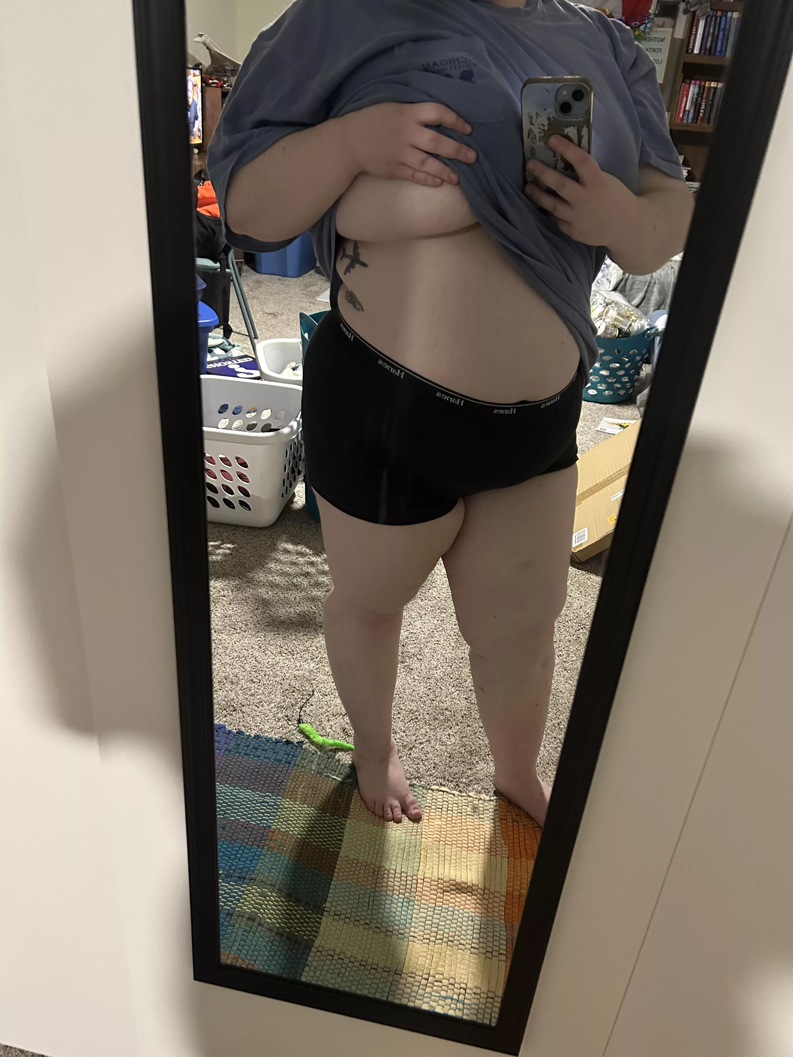 I have baggy t shirts and boxer briefs, guess I don’t need a man