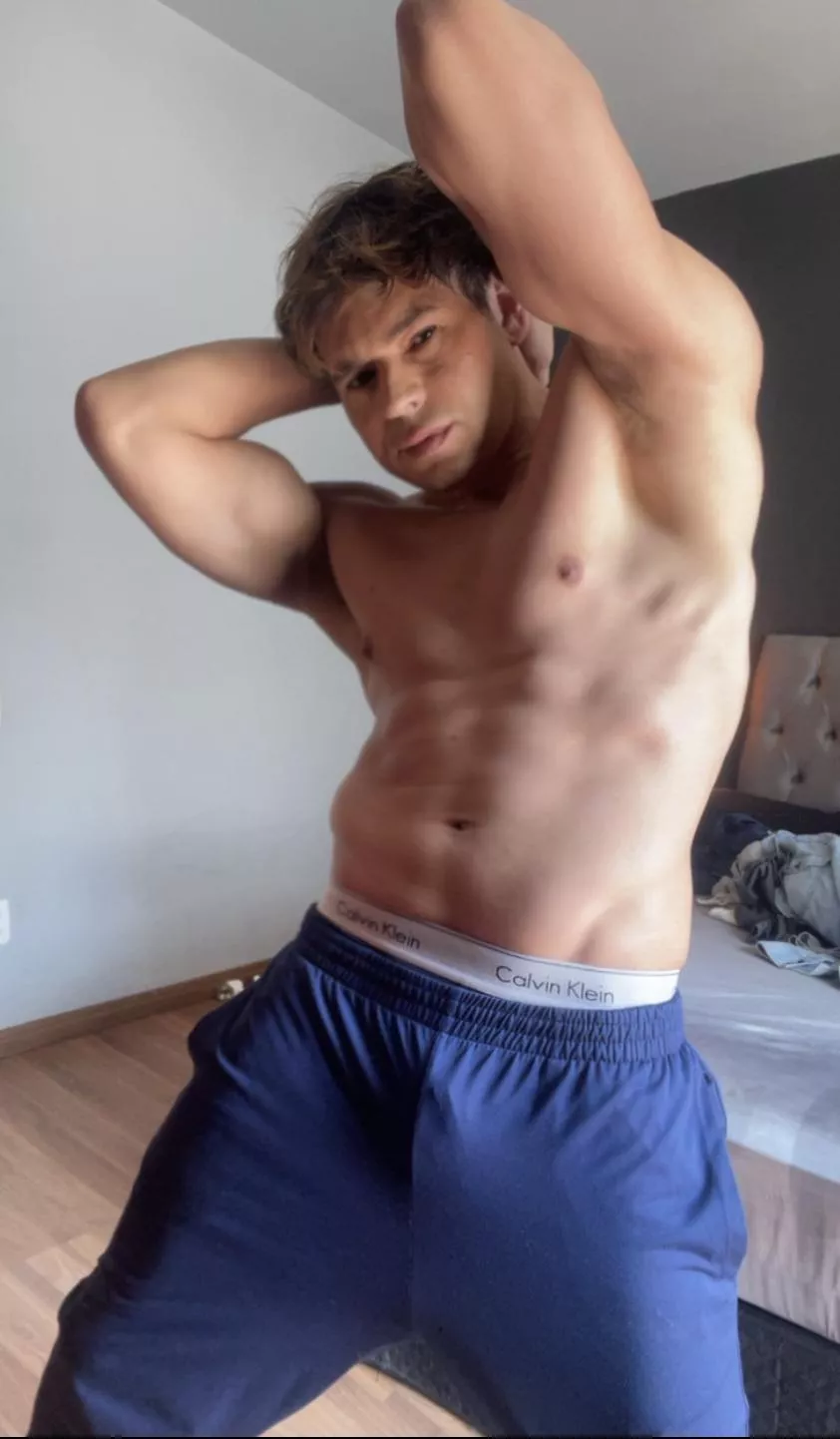 I train at the gym and at home in bed with my dad, I highly recommend it haha