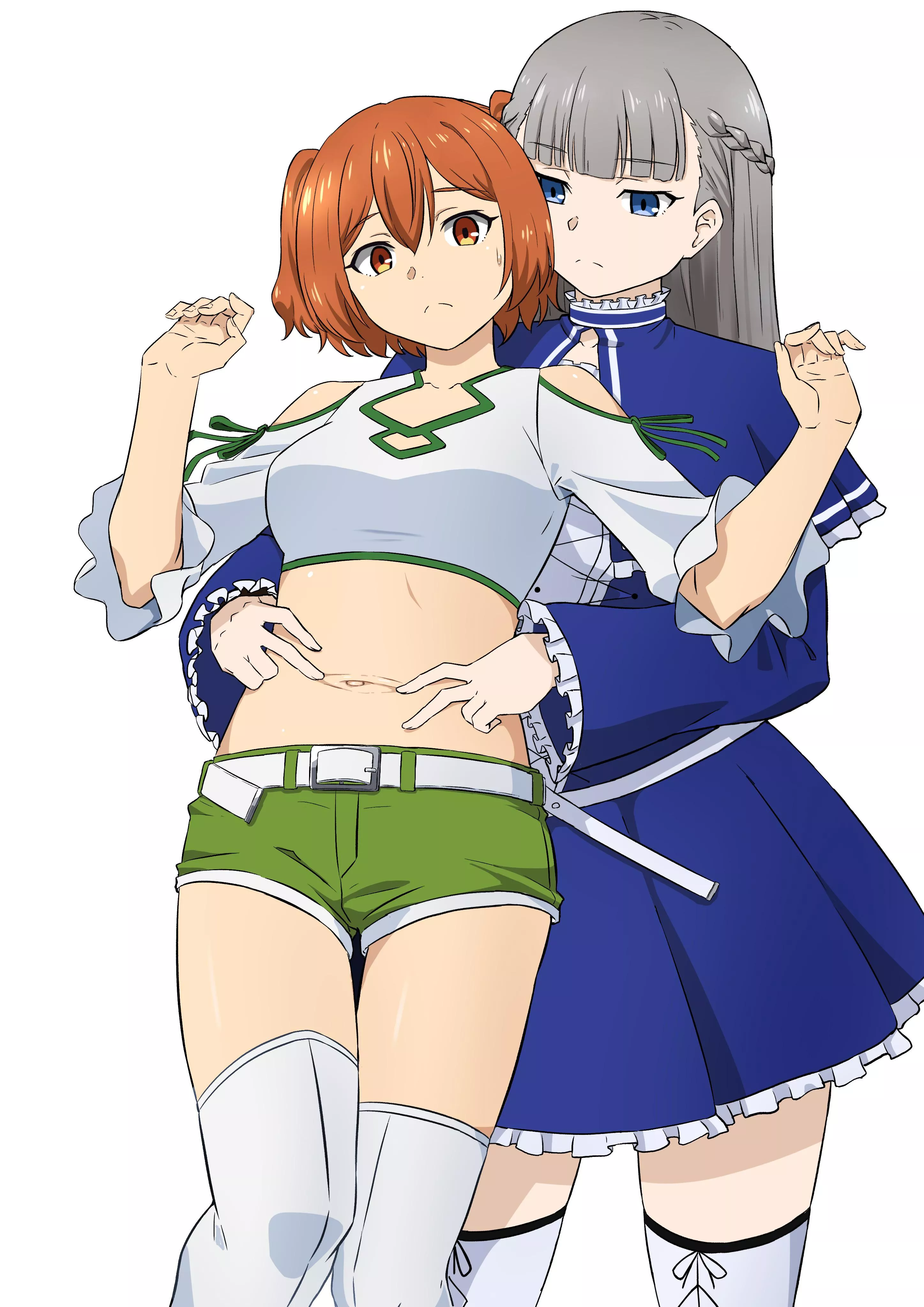 Lawine inspecting Kanne’s tummy