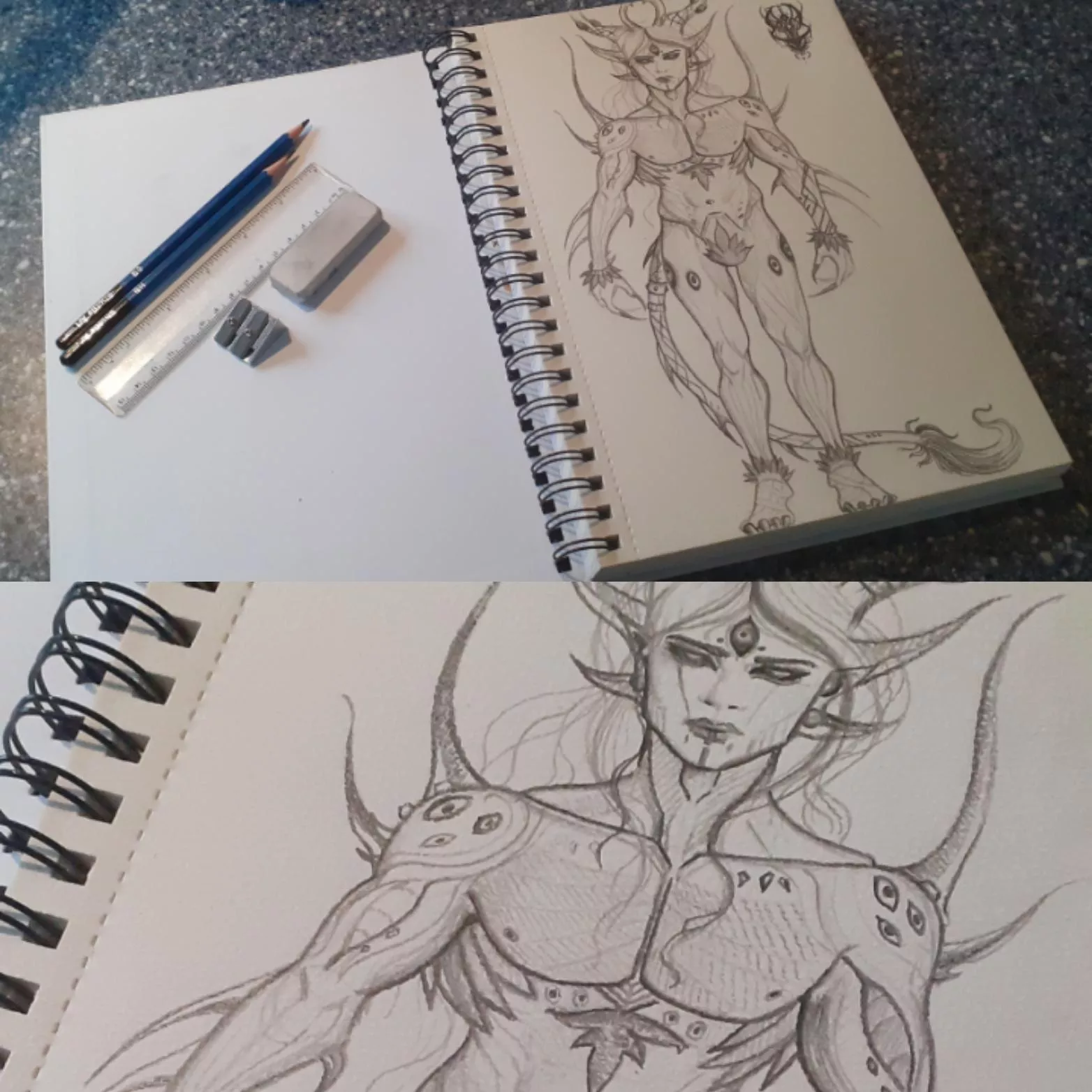 Many Eyed Monster Boy, By Me, Traditional 