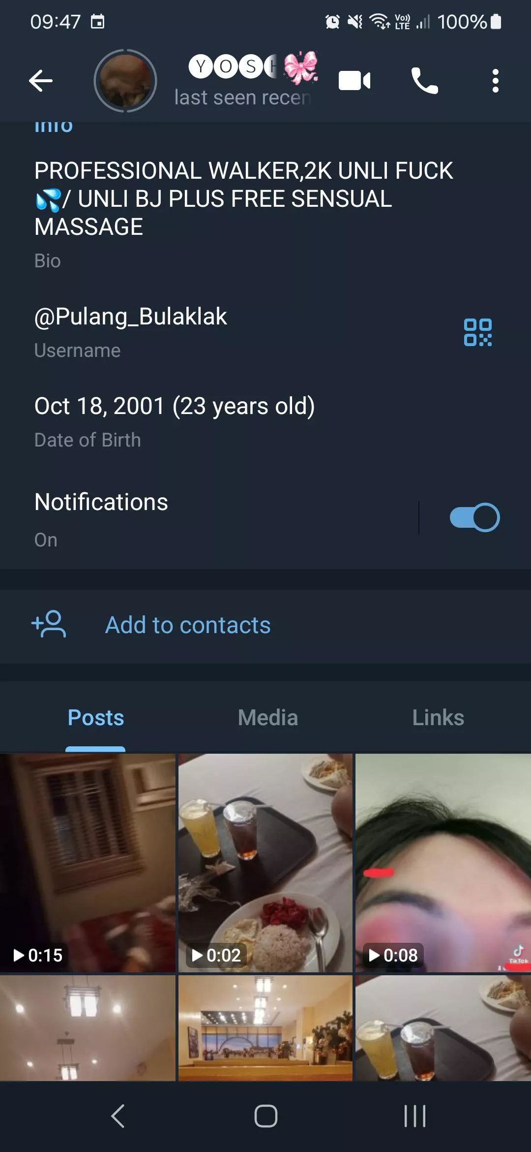 Scam or legit? Asking for dp