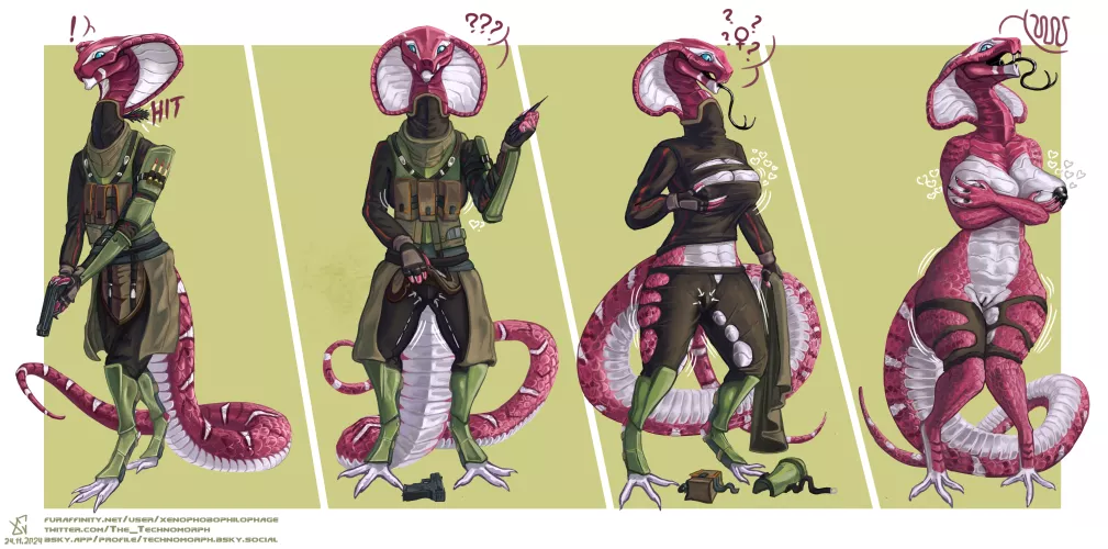 Snitty Committee's Victim (Male Anthro Viper to Female Anthro Viper)