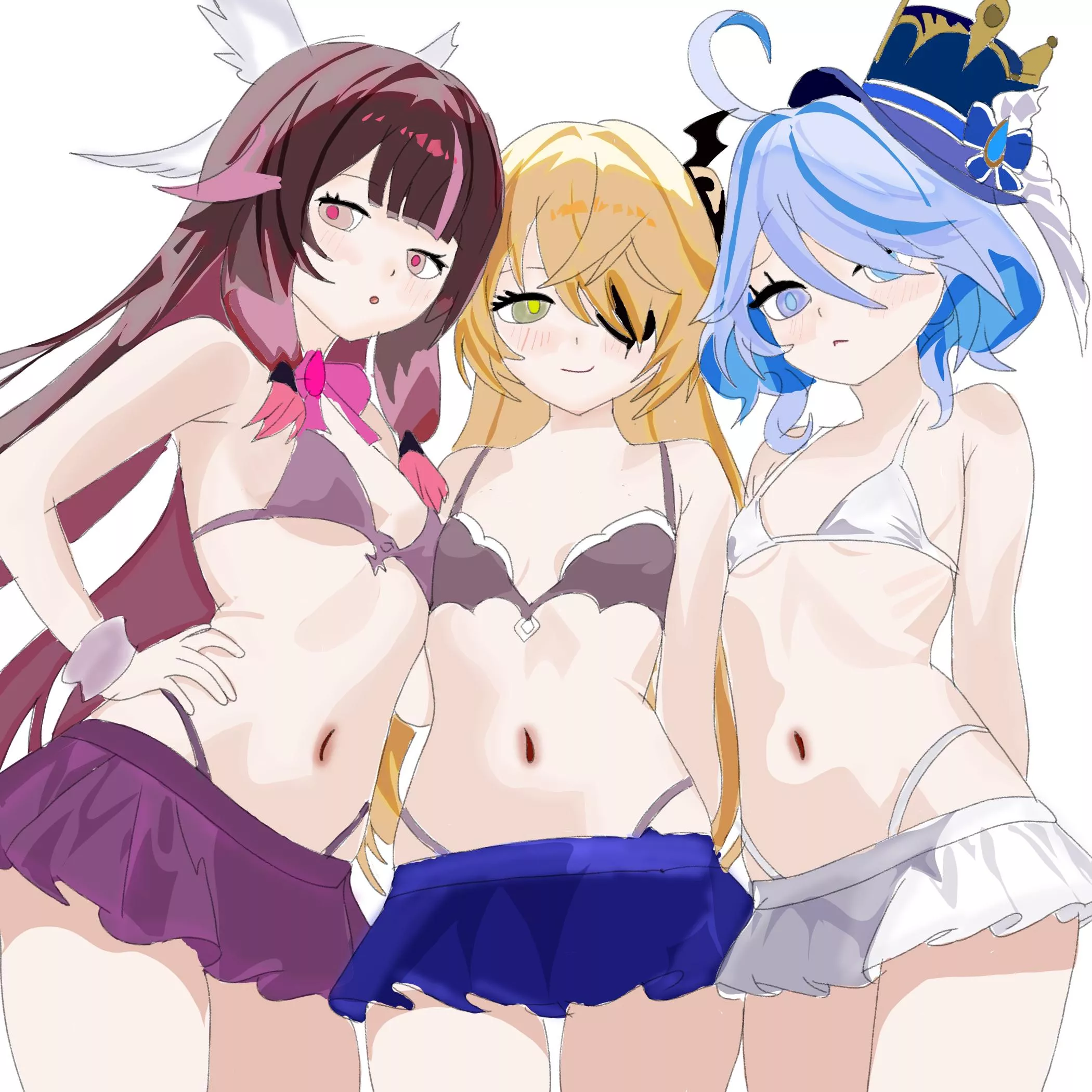 The girls went swimmig today!