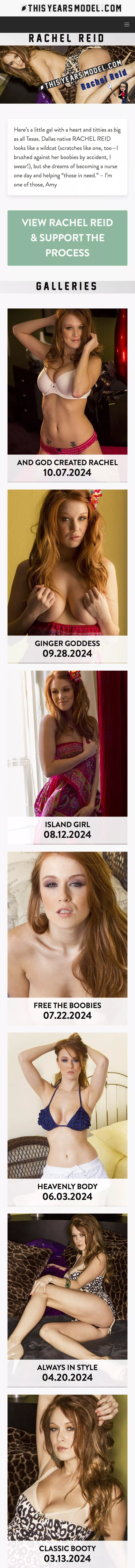 This years model Rachel Reid