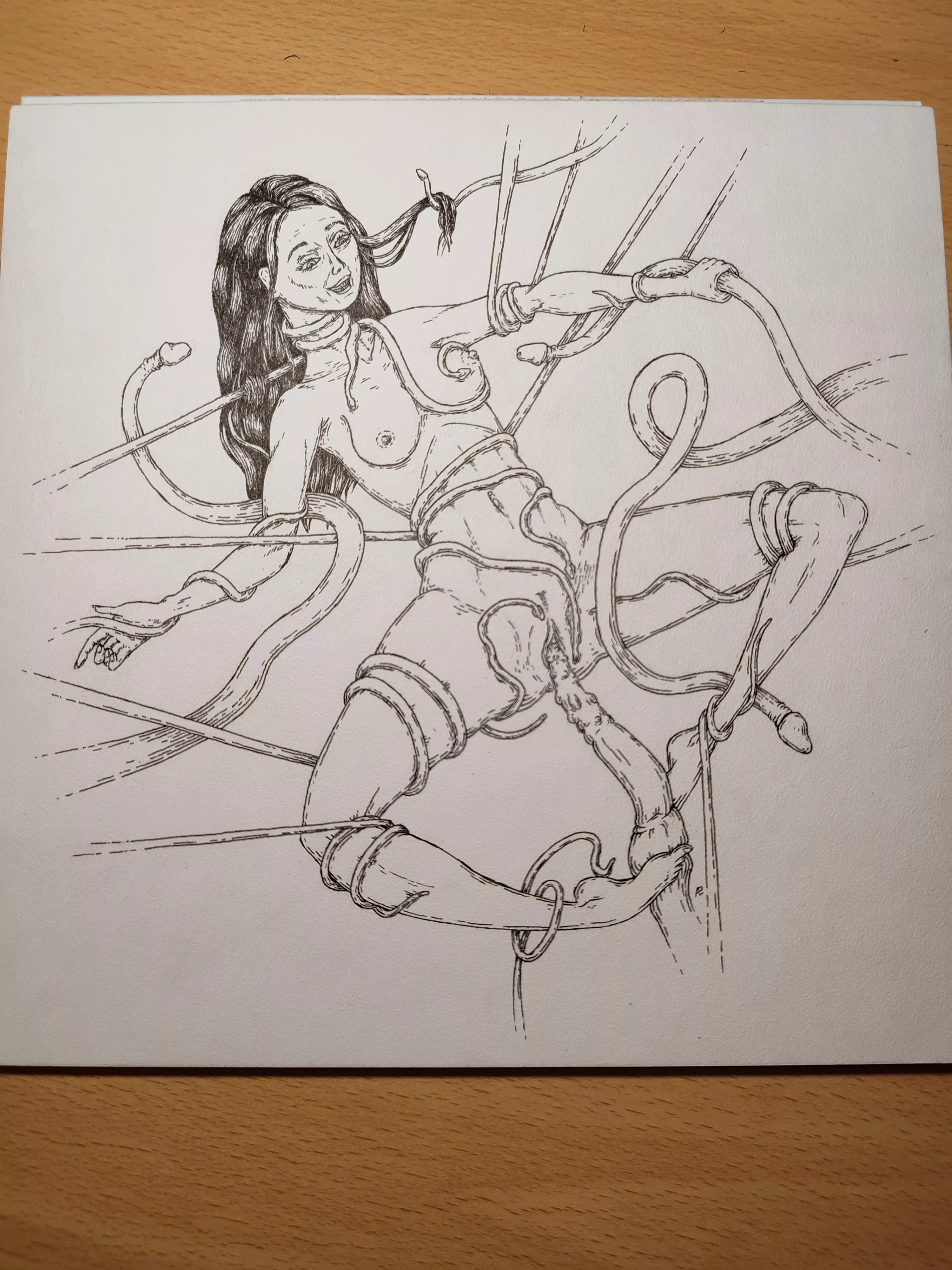 Trying my hand in tentacle drawing 