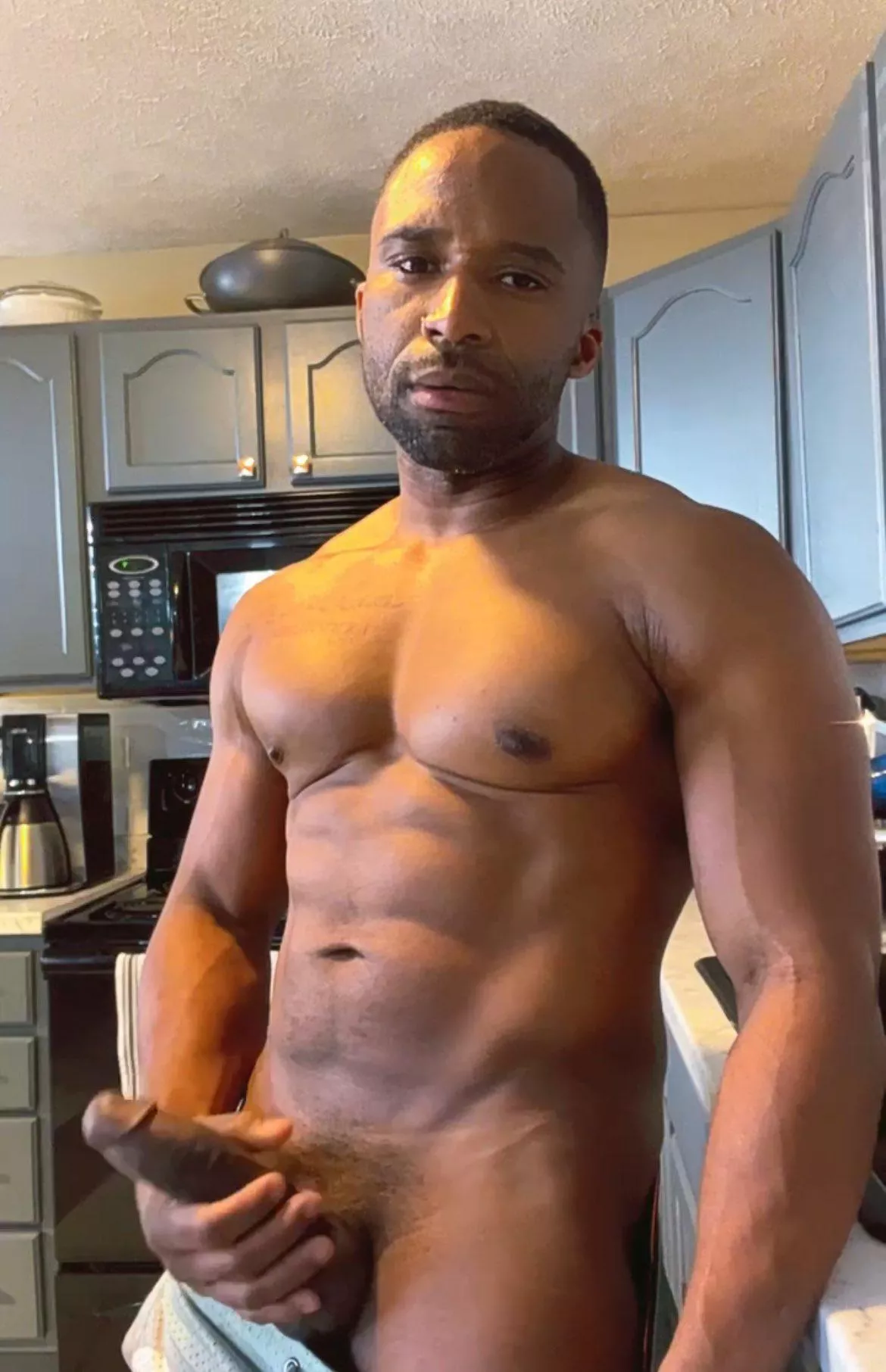 You hire me to do install your lights but you find me stroking my cock before the job is finished. what do you say?