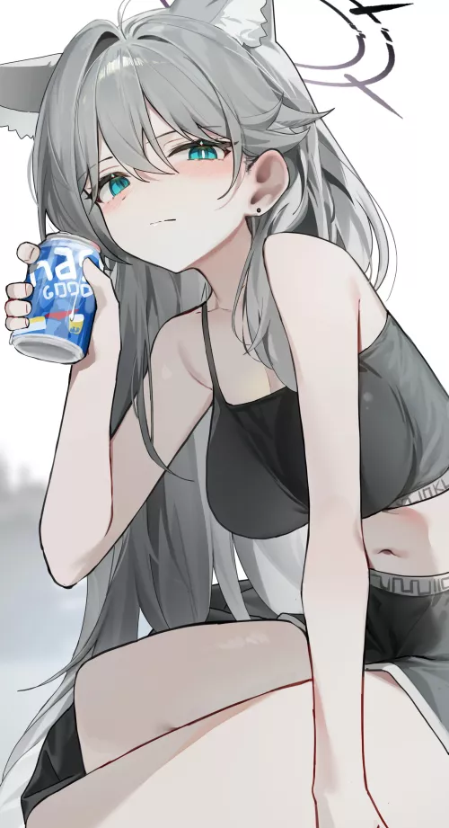 Kuroko cracking open a cold one 