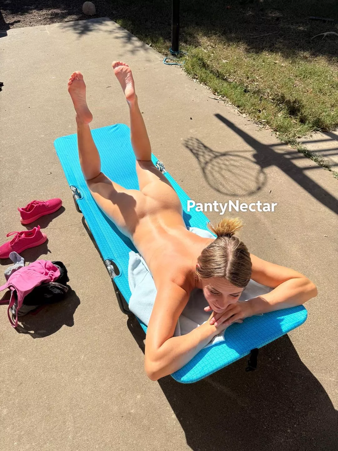 Laying out in the Texas sun 