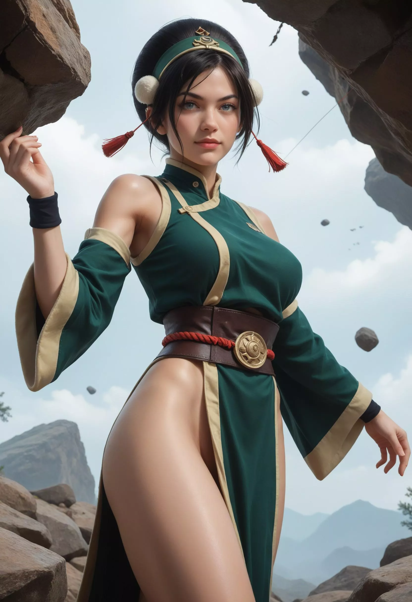 showingoff her power