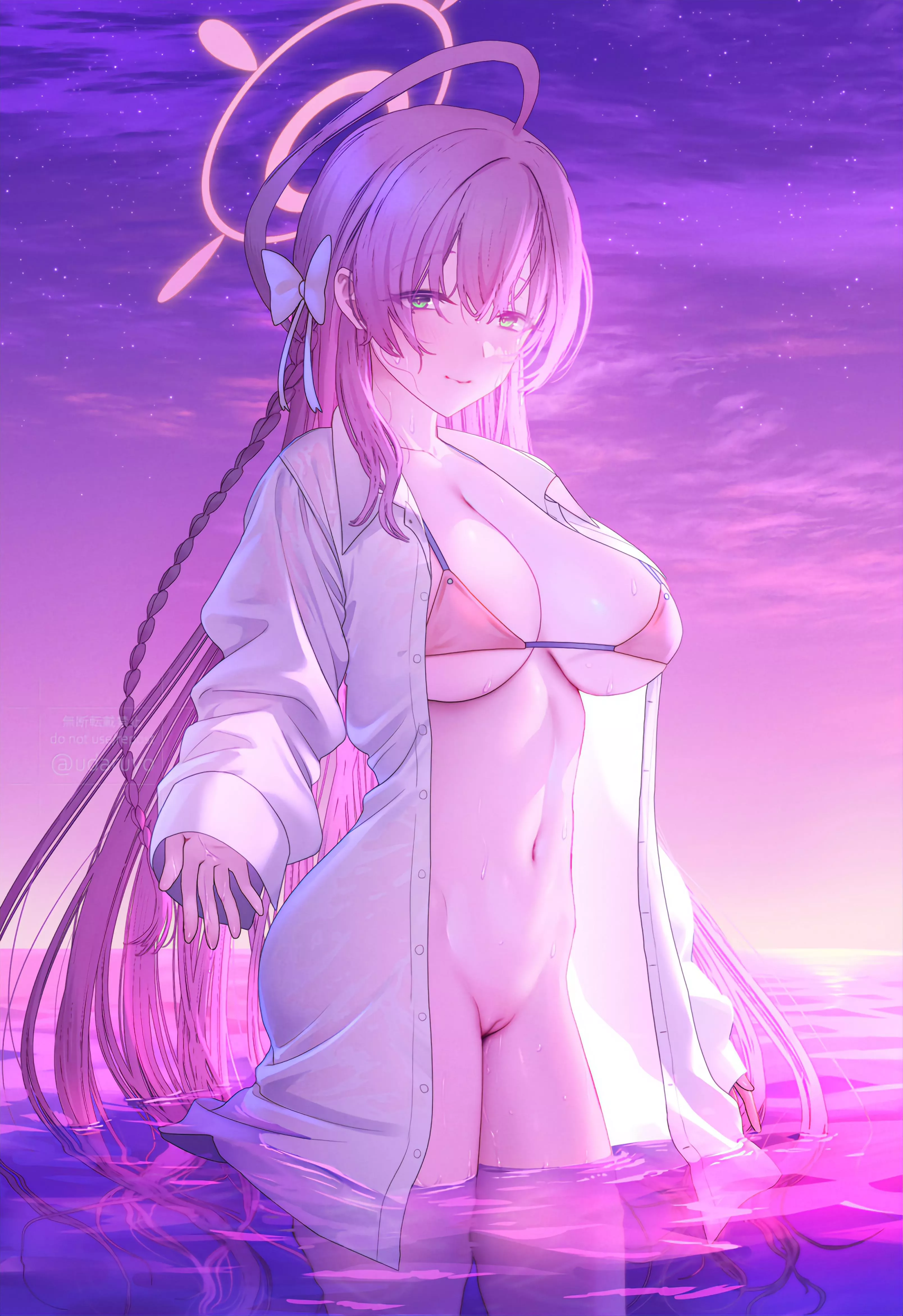 Soaked Hanako at the ocean 