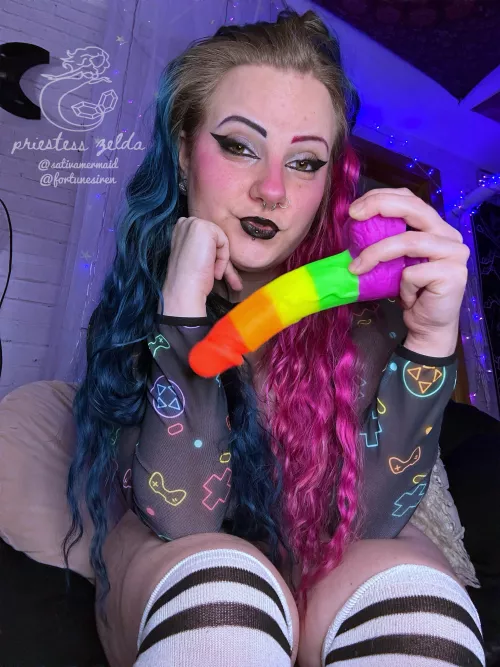 Taste the rainbow, cock slut. How many colors deep you could take in your mouth for Mommy before you’d tap out?
