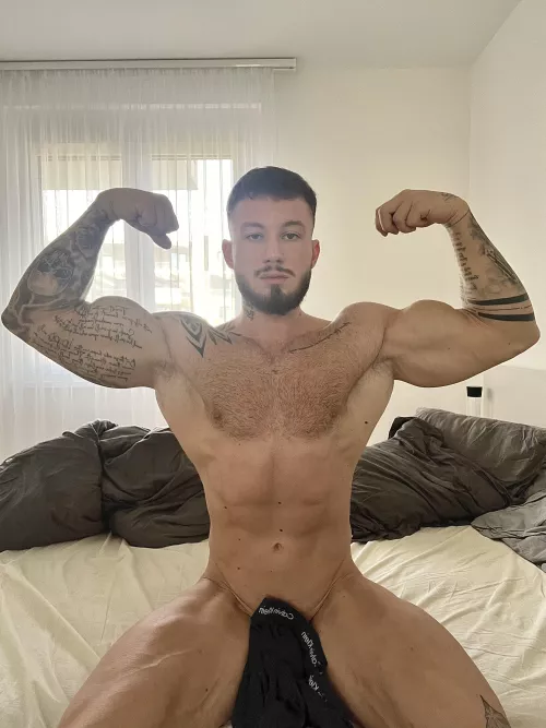 Using my muscles to seduce.