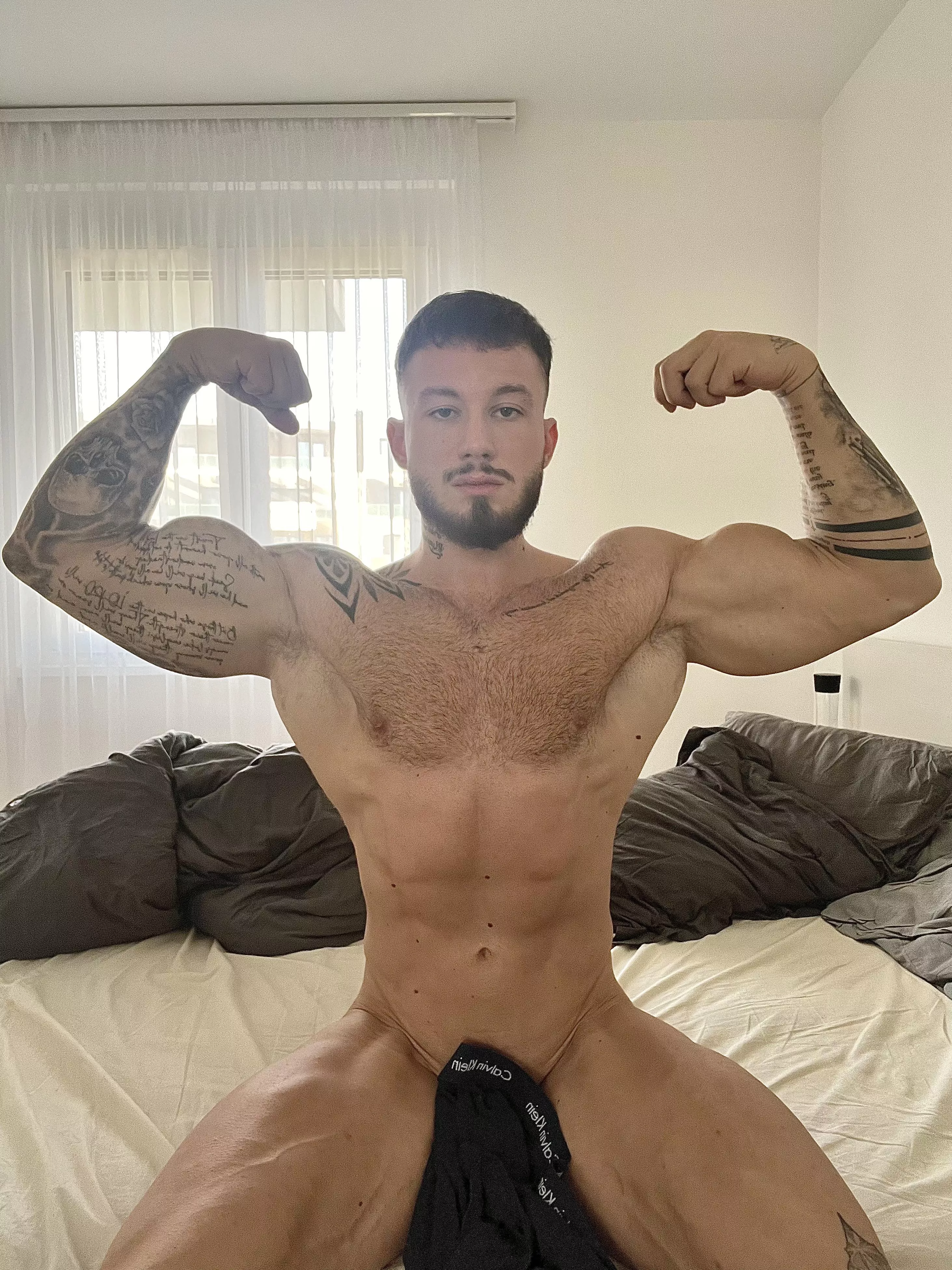 Using my muscles to seduce.