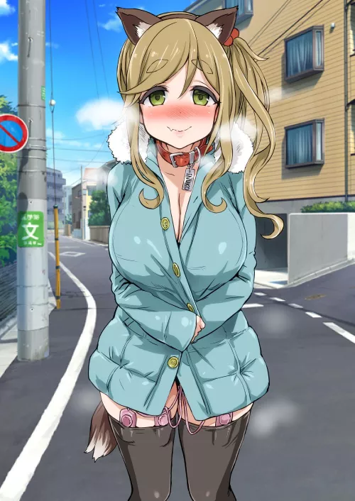 We're almost there~ I taking your coat away for the walk back home <3