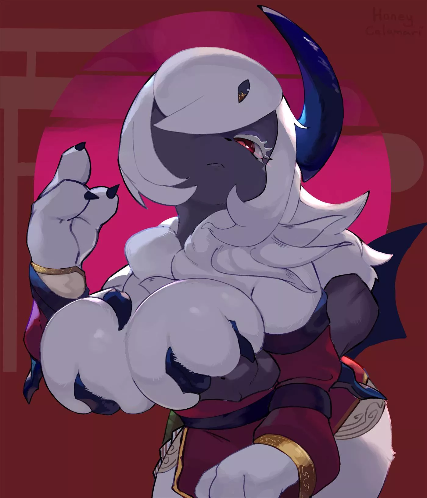 Absol’s sexy glare (HoneyCalamari)