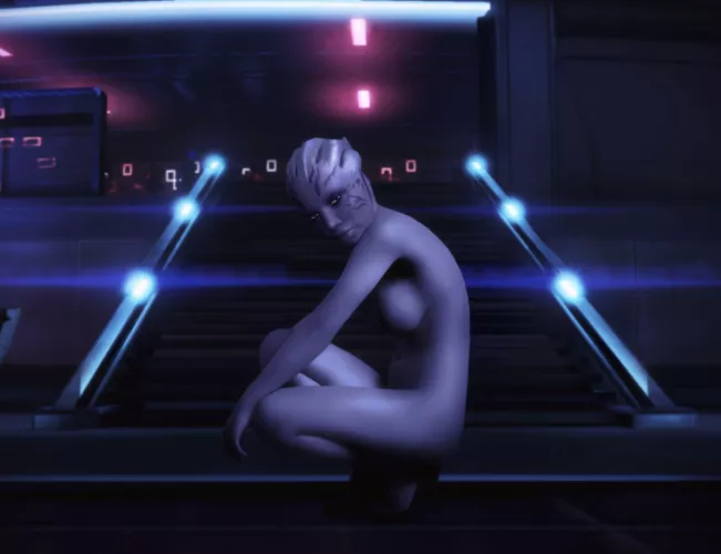 Asari dancer doing ads for Purgatory. (Rastifan)