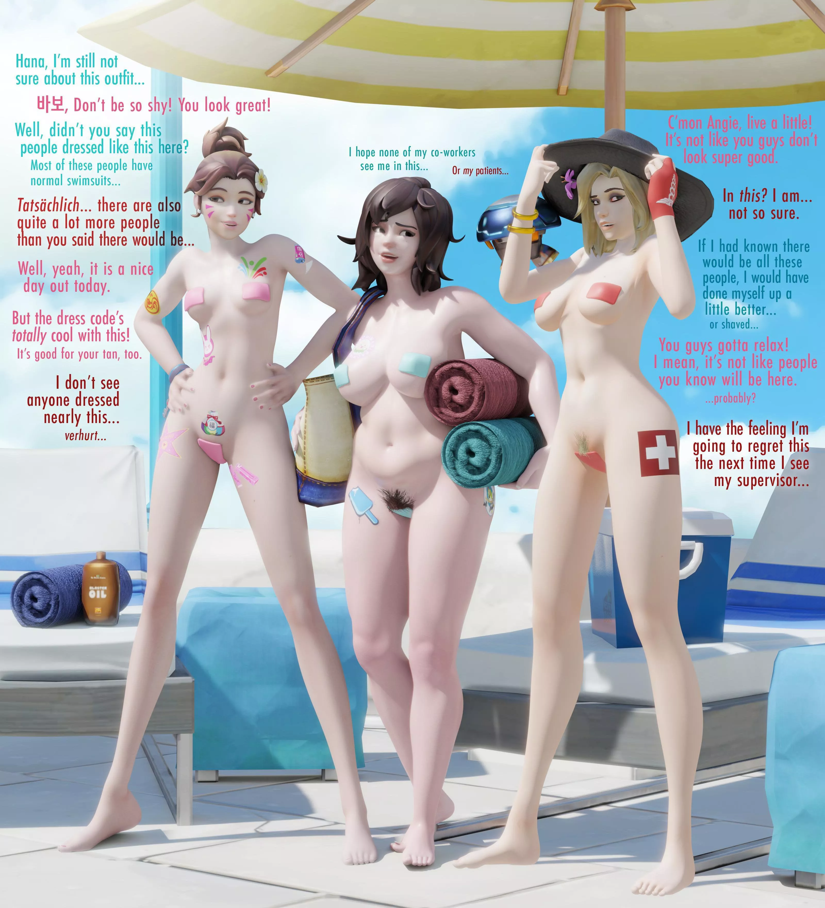 Beach episode [Dva, mercy, Mei]