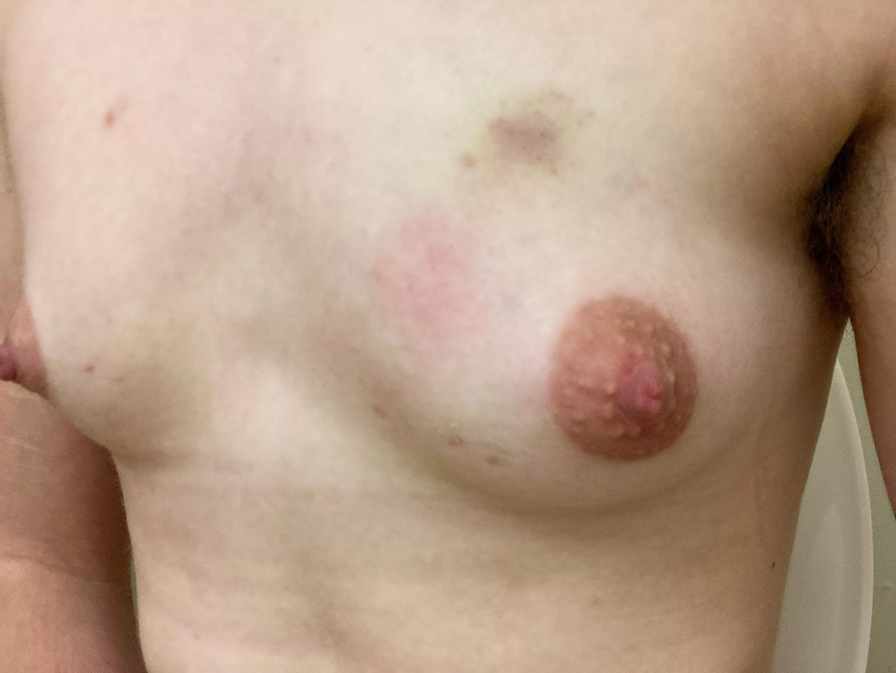 beating my tit for my master. how bruised should i let him make it?