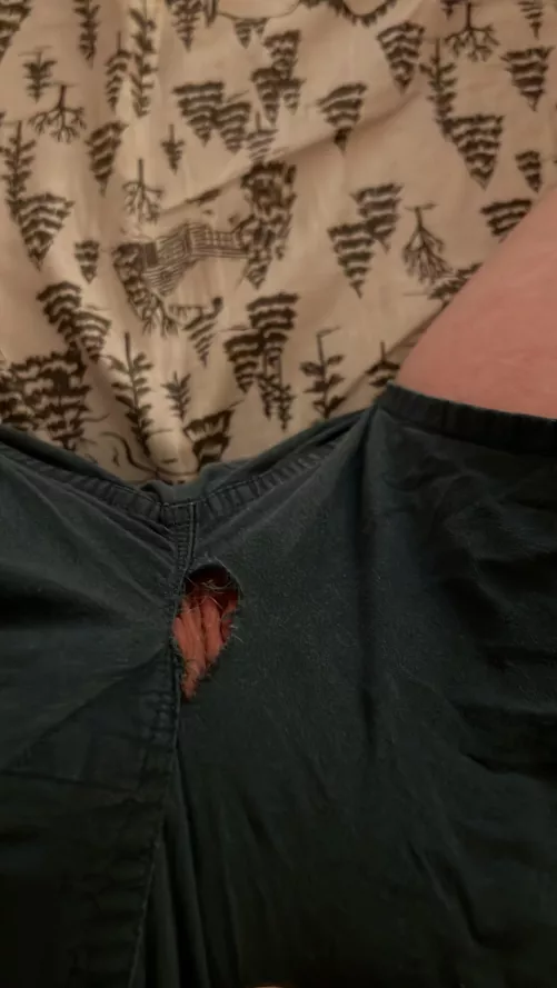 Can someone tell me why I keep getting holes right at my balls 😆 