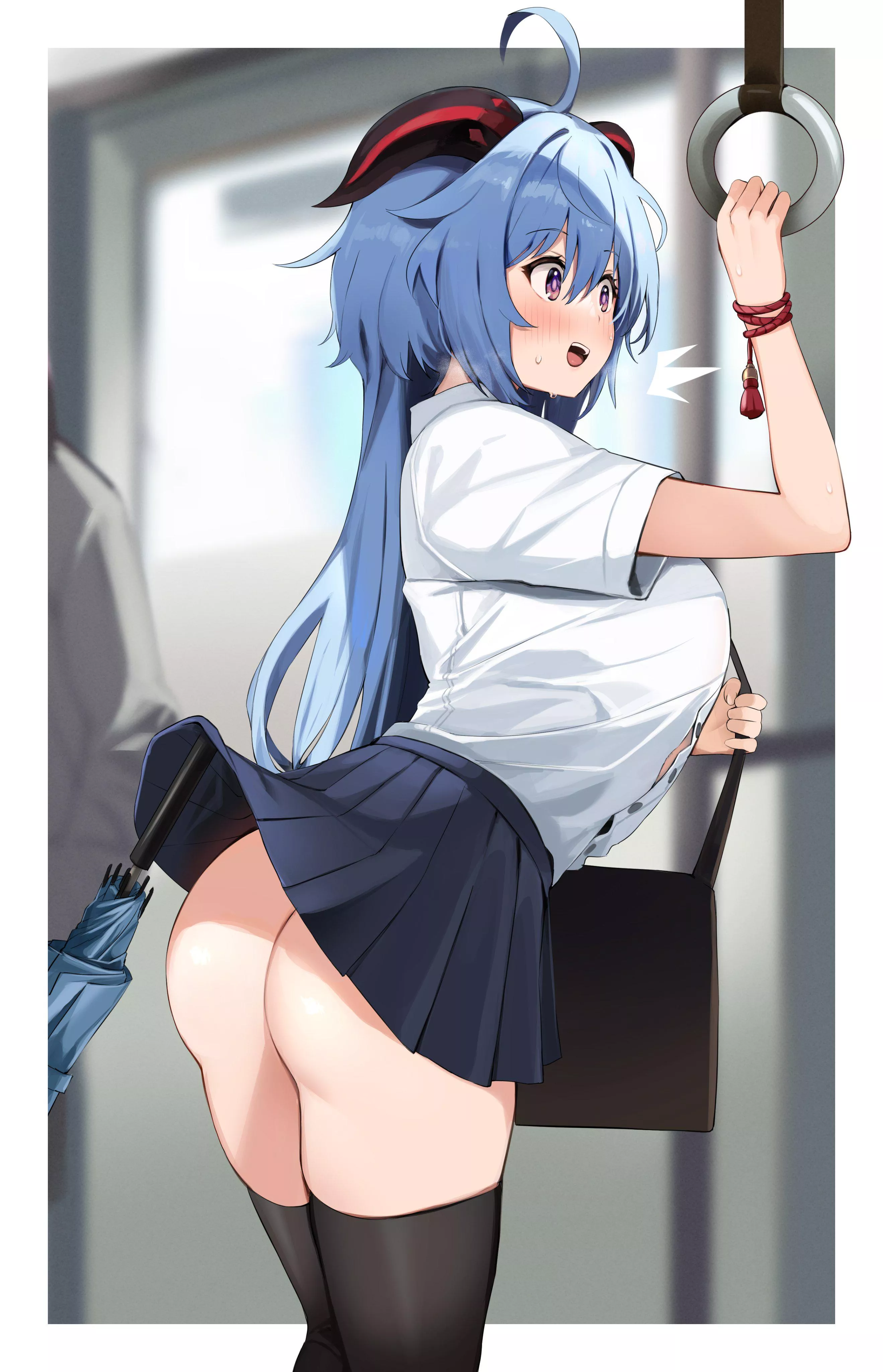 Daily Ganyu Lewdie #1054 Unlucky Umbrella~