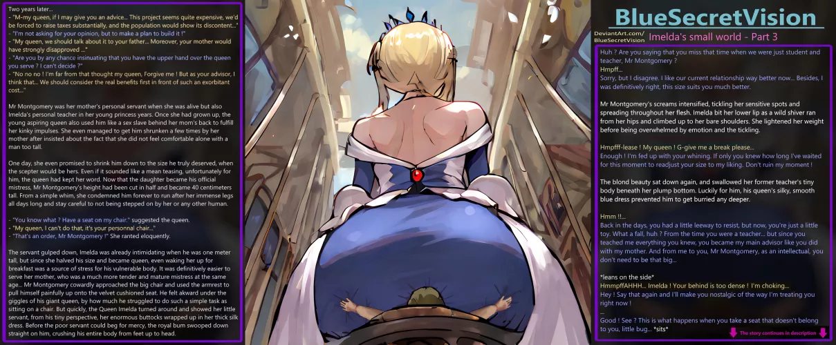 Femdom story [Shrink] [buttcrush] [femdom] - Imelda's small world (3 / 7)