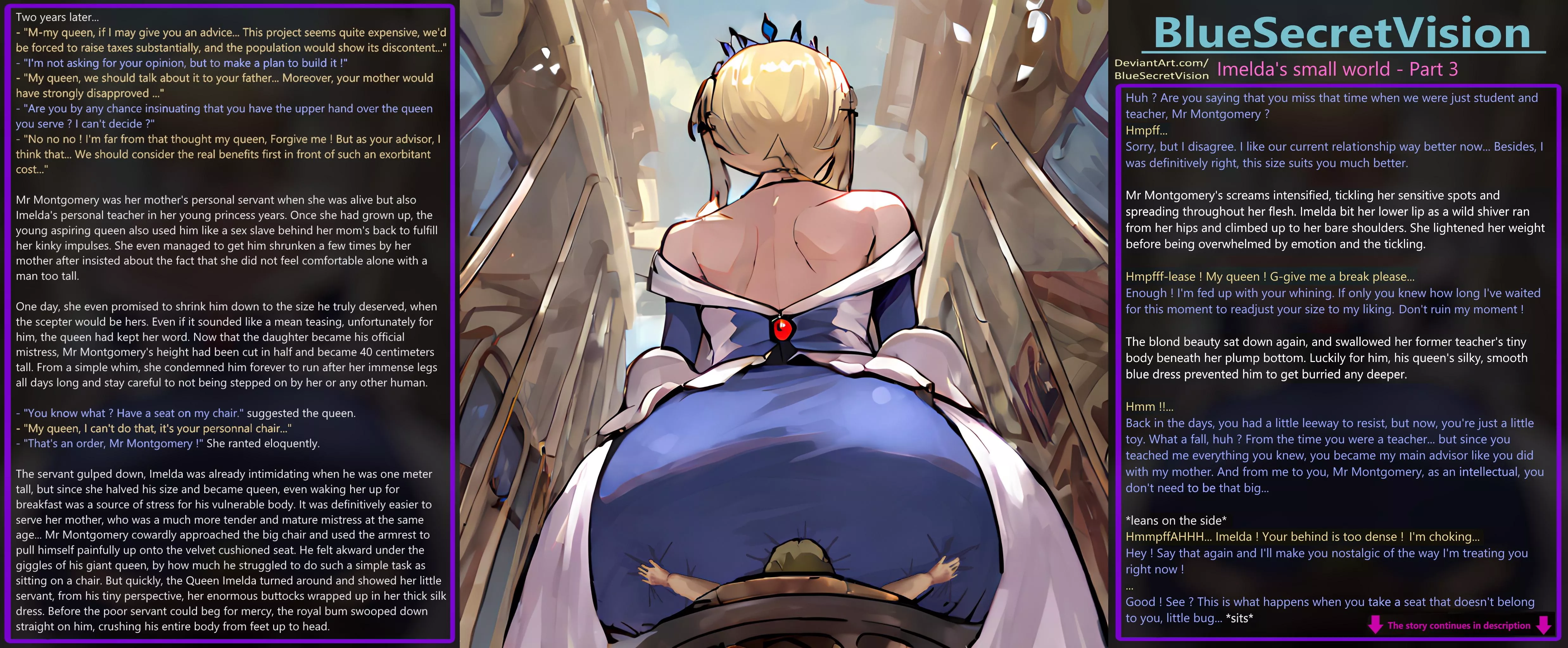 Femdom story [Shrink] [buttcrush] [femdom] - Imelda's small world (3 / 7)