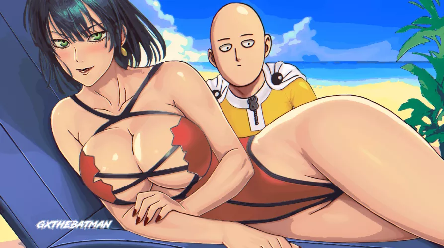Fubuki and Saitama [One Punch Man] (1888x1056)