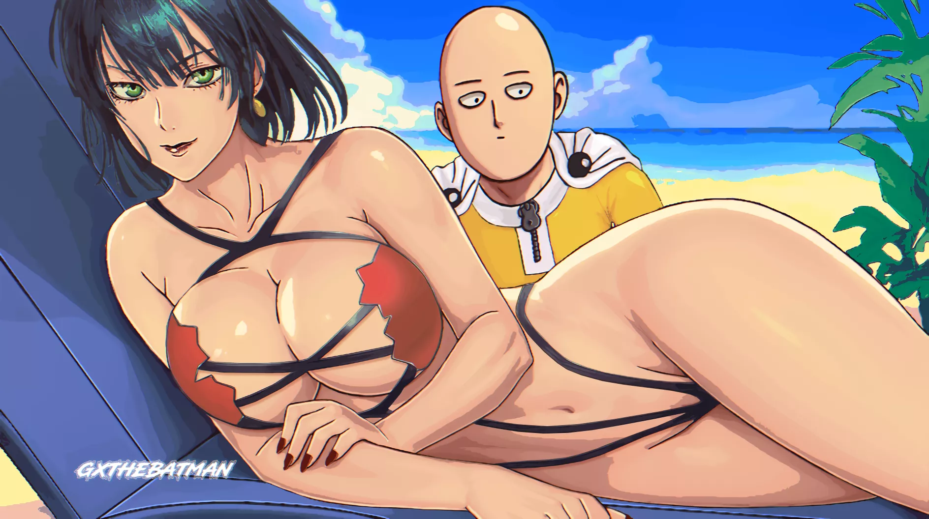 Fubuki and Saitama [One Punch Man]