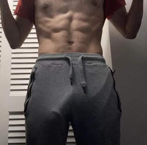 Gray sweatpants