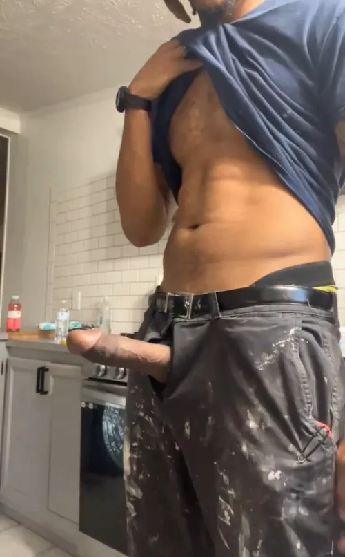 Had let it hang out after work 