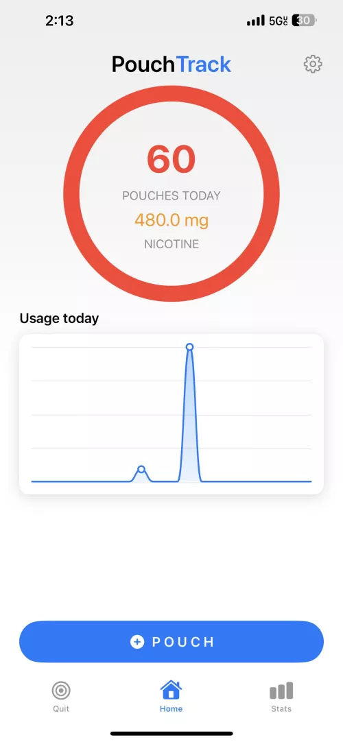 How many pouches a day are you at?