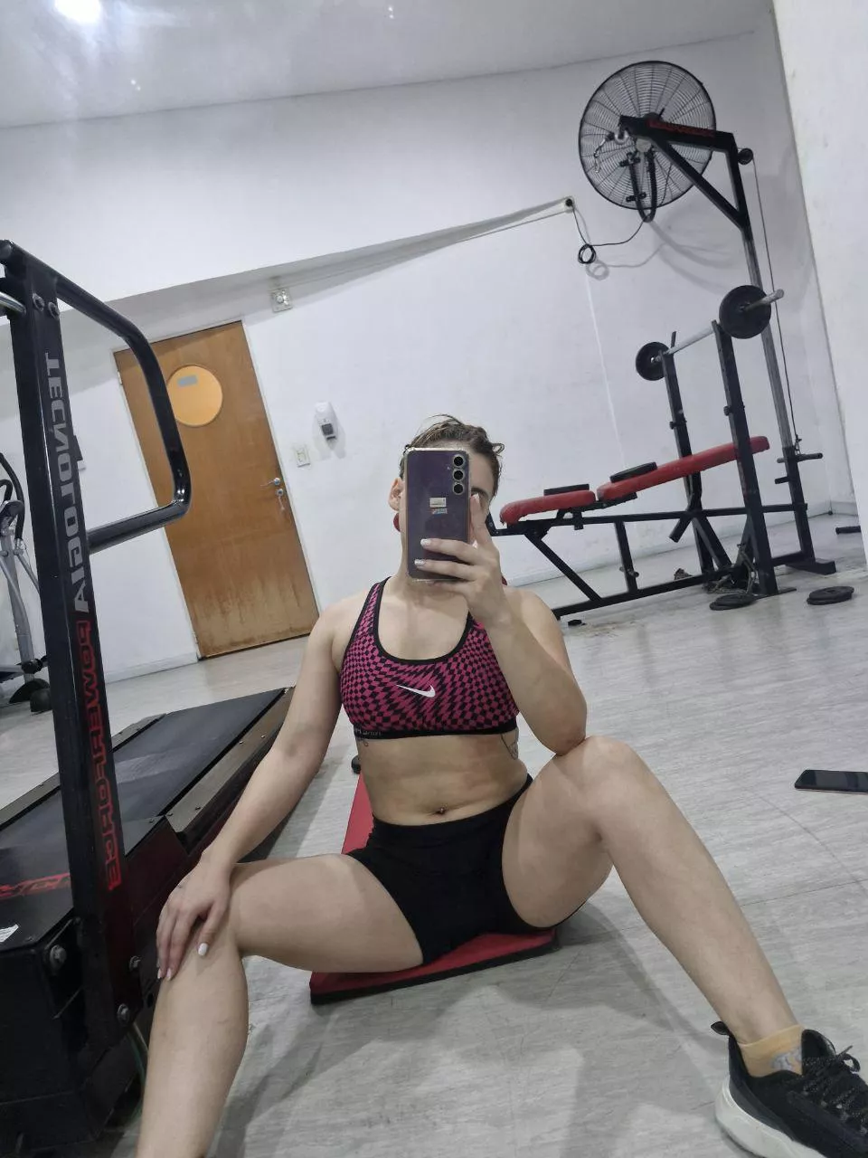 I just finished the workout very sweaty!